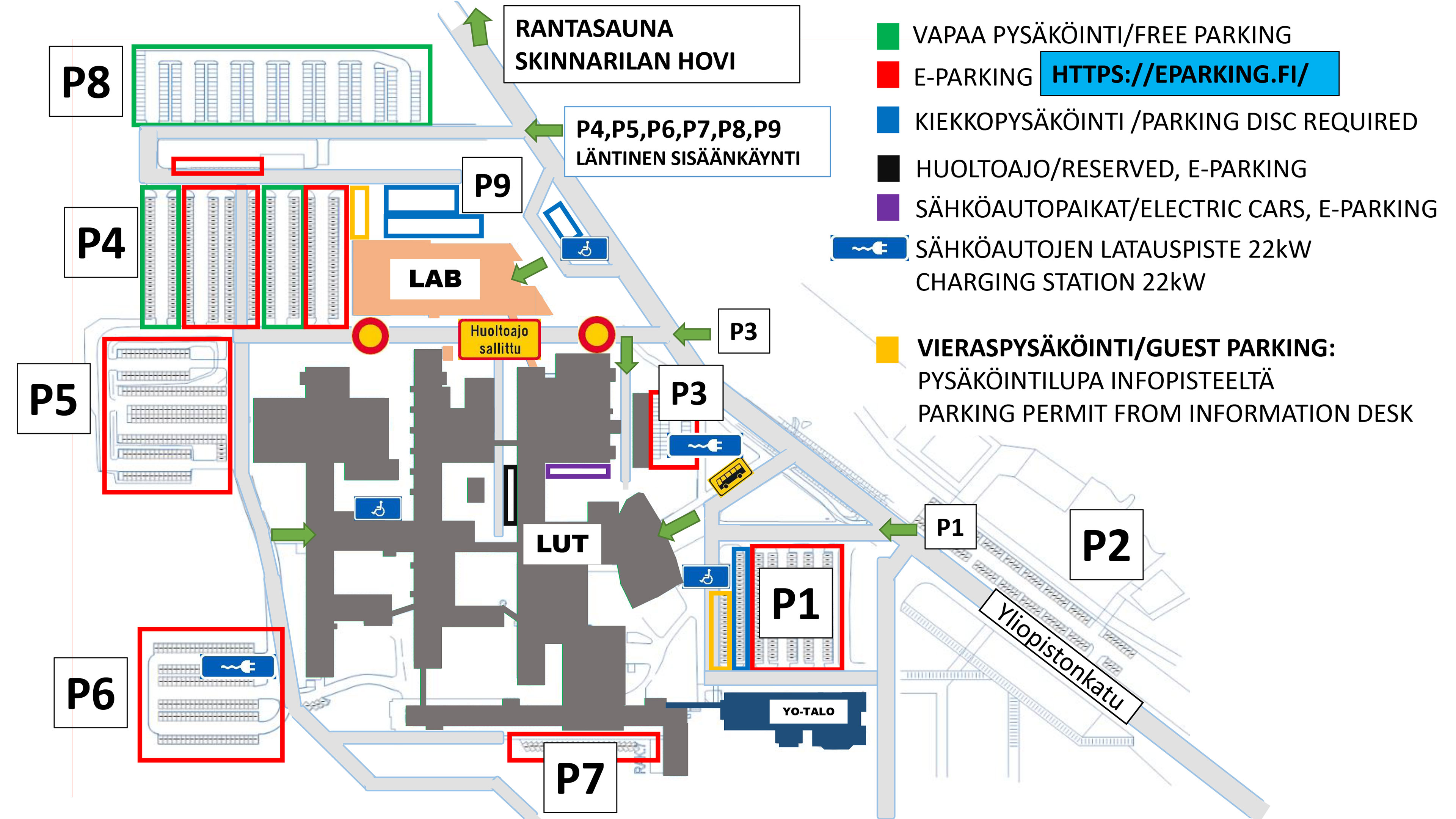 Instructions for visitors at Lappeenranta campus | LUT University