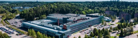 Aerial view of LUT University Lahti campus. 