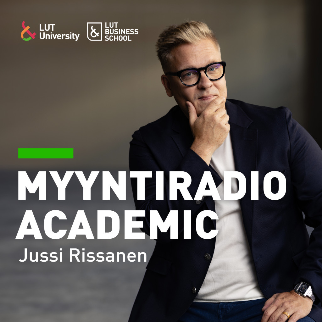 Myyntiradio academic -podcast, kuvassa Jussi Rissanen