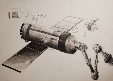 JHC Debris collecting satellite sketch