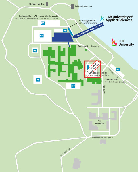 Saapumisohje Lappeenrannan kampuksella pidettäviin valintakokeisiin.